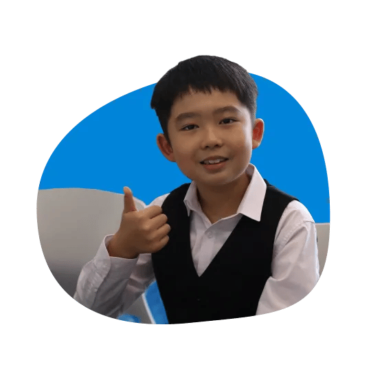 Smiling student happy with LearningLeaders