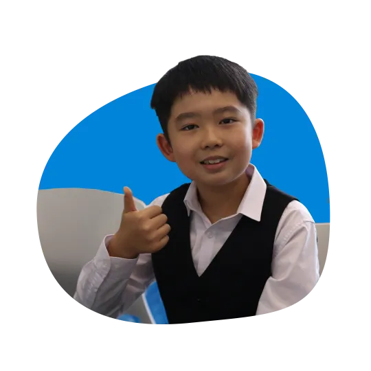 Smiling student happy with LearningLeaders